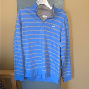 Vineyard Vines striped quarter zip